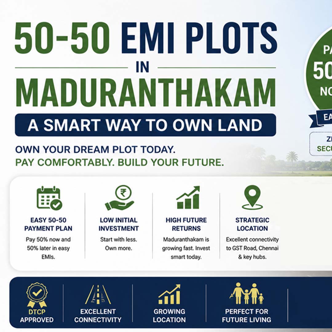 50-50 EMI Plots in Maduranthakam: A Smart Way to Own Land