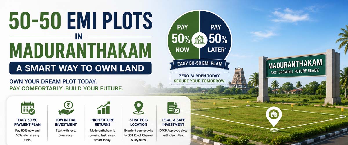50-50 EMI Plots in Maduranthakam: A Smart Way to Own Land