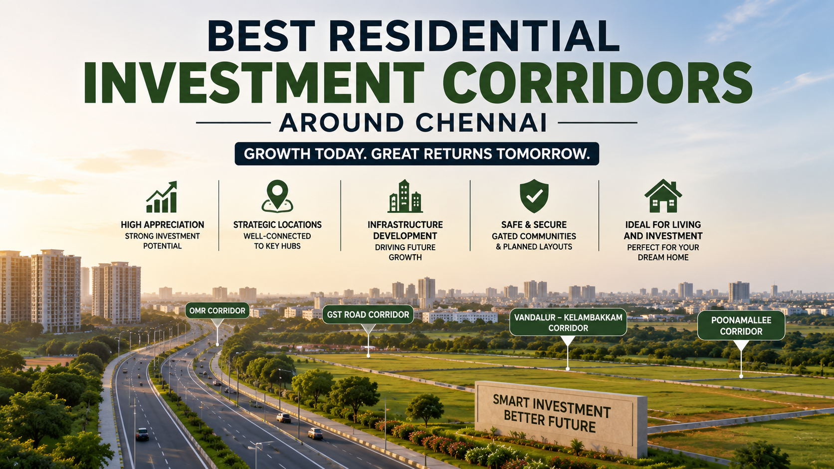 Best Residential Investment Corridors Around Chennai for Long-Term Growth