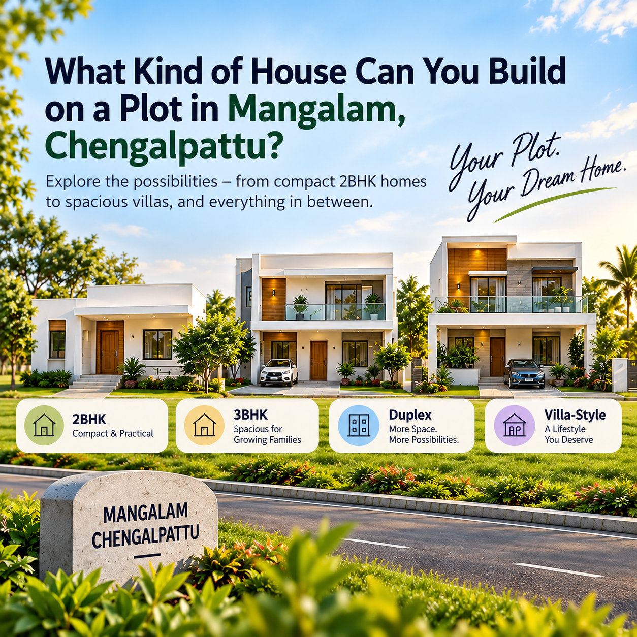 House Types You Can Build on Plots in Mangalam, Chengalpattu