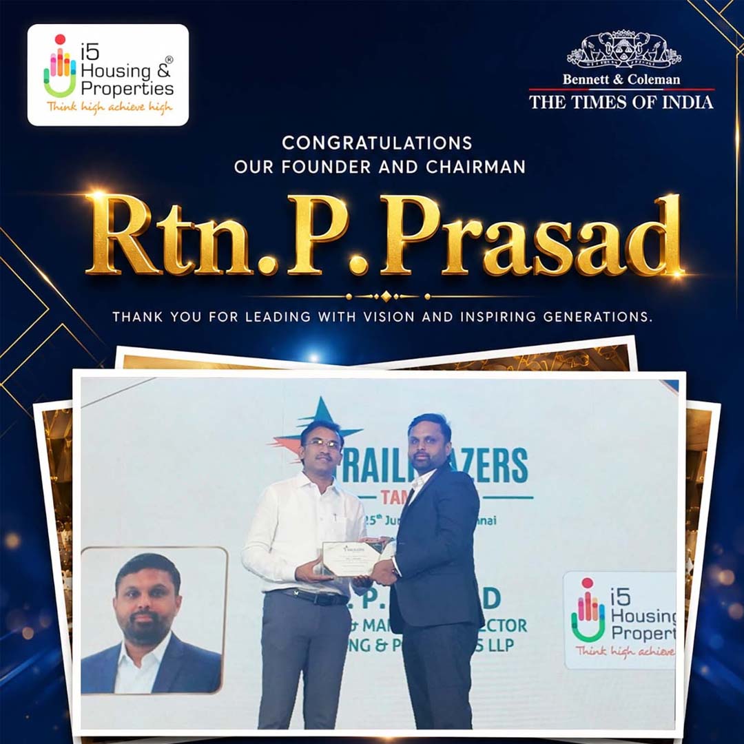 i5 Housing Wins The Times of India Trailblazers Tamil Nadu Award 2026