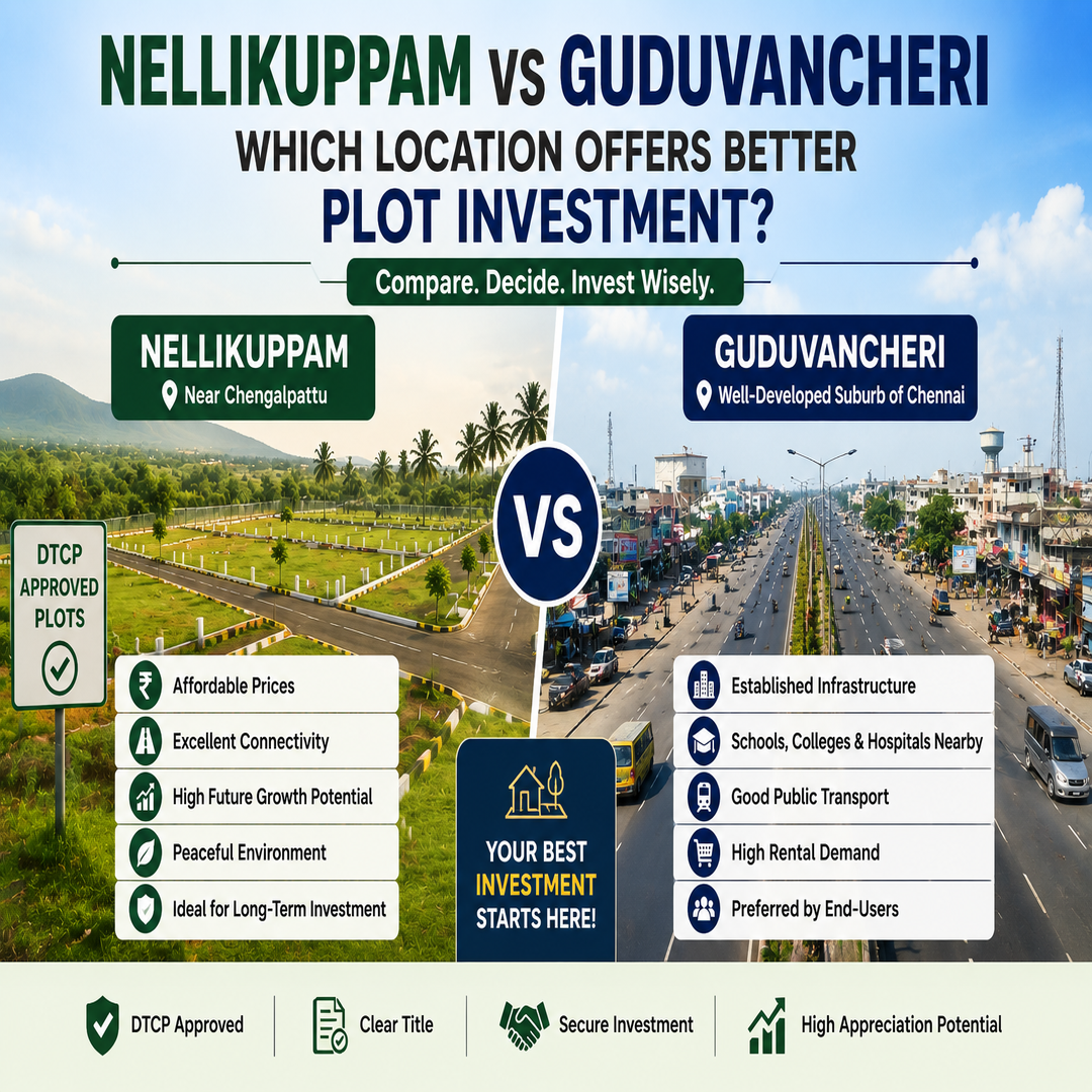 Nellikuppam vs Guduvancheri: Which Location Offers Better Plot Investment?