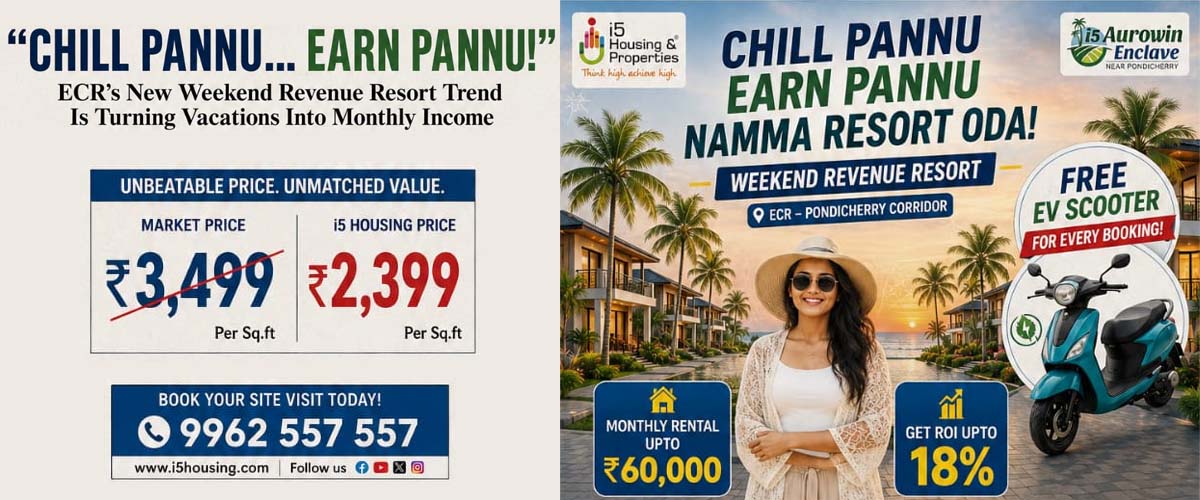 Weekend Revenue Resort in ECR – Resort Investment Near Pondicherry