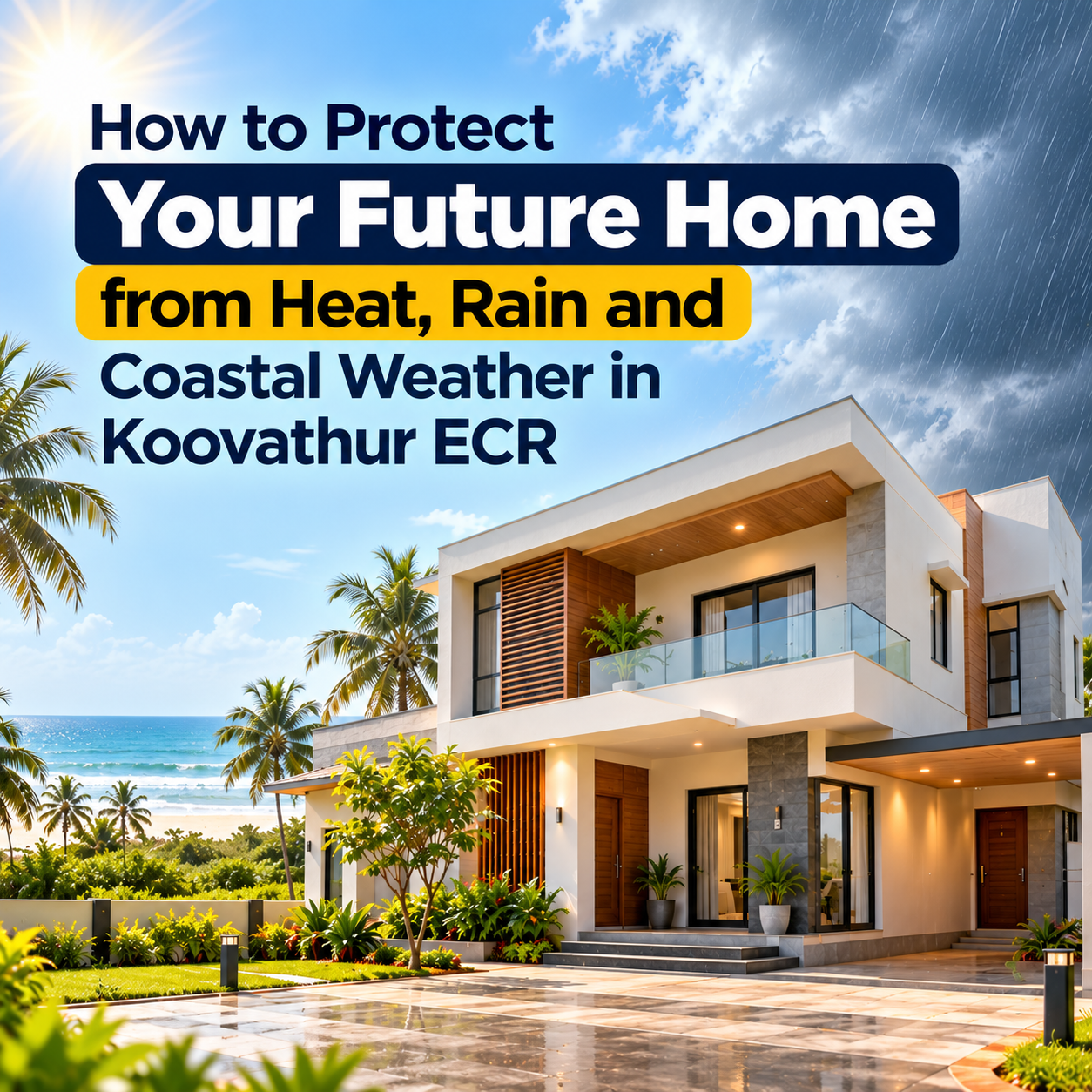 How to Protect Your Future Home from Heat, Rain and Coastal Weather in Koovathur ECR